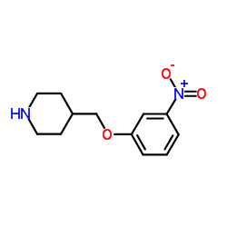 4-[(3-Nitrophenoxy)methyl]piperidine结构式
