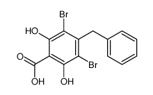 4-benzyl-3,5-dibromo-2,6-dihydroxybenzoic acid结构式