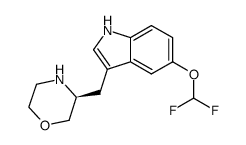 5-(difluoromethoxy)-3-[(3S)-morpholin-3-ylmethyl]-1H-indole结构式