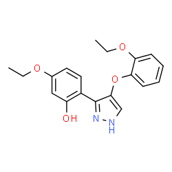 5-Ethoxy-2-[4-(2-ethoxyphenoxy)-1H-pyrazol-3-yl]phenol Structure