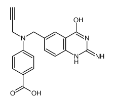 4-[(2-amino-4-oxo-1H-quinazolin-6-yl)methyl-prop-2-ynylamino]benzoic acid Structure
