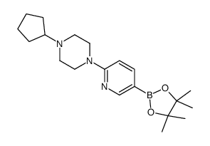 2-(4-环戊基 -哌嗪-1-基) 吡啶-5-硼酸频那醇酯图片
