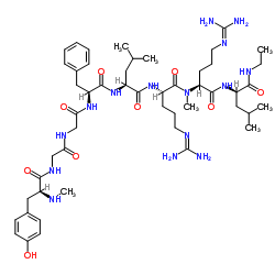 (N-Me-Tyr1,N-Me-Arg7,D-Leu-NHEt8)-Dynorphin A (1-8) trifluoroacetate salt结构式