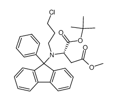 α-tert-butyl β-methyl L-N-(9-phenylfluorenyl)-N-(3-chloropropyl)aspartate Structure