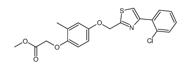 Methyl (4-{[4-(2-chlorophenyl)-1,3-thiazol-2-yl]methoxy}-2-methyl phenoxy)acetate Structure