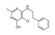 5-chloro-2-methyl-6-(2-phenylethylamino)-1H-pyrimidin-4-one Structure