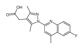 2-[1-(6-fluoro-4-methylquinolin-2-yl)-3,5-dimethylpyrazol-4-yl]acetic acid Structure