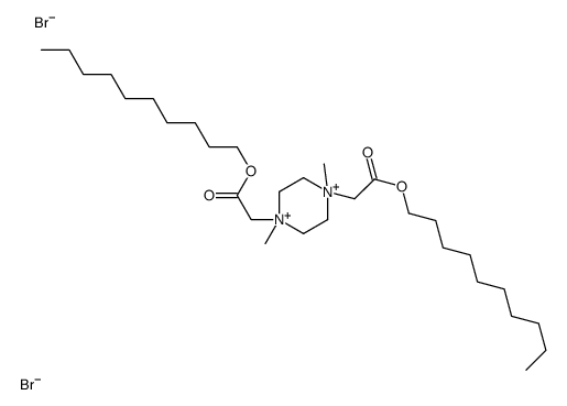 2-[4-(2-癸氧基-2-氧代乙基)-1,4-二甲基哌嗪-1,4-二鎓-1-基]乙酸癸酯二溴化物结构式