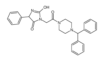 3-[2-(4-benzhydrylpiperazin-1-yl)-2-oxoethyl]-5-phenylimidazolidine-2,4-dione Structure