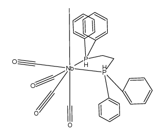tetracarbonyl{1,2-bis(diphenylphosphino)ethane}iodoniobium Structure