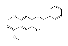 4-(苄氧基)-5-溴-2-甲氧基苯甲酸甲酯结构式