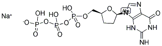 2′,3′-双脱氧鸟苷 5′-三磷酸 钠盐 溶液结构式
