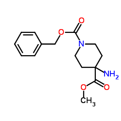 1-苄基4-甲基4-氨基哌啶-1,4-二羧酸酯结构式