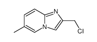 2-(氯甲基)-6-甲基咪唑并[1,2-a]吡啶结构式