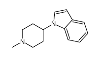 1-(1-methylpiperidin-4-yl)indole结构式