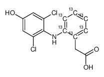 4′-羟基双氯芬酸-13C6结构式