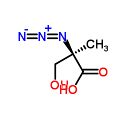 (2R)-2-Azido-3-hydroxy-2-methylpropanoic acid Structure