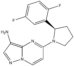 5-[(2R)-2-(2,5-二氟苯基)-1-吡咯烷基]吡唑并[1,5-A]嘧啶-3-胺结构式