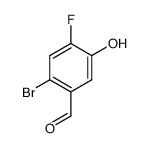 2-bromo-4-fluoro-5-hydroxybenzaldehyde结构式