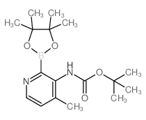 TERT-BUTYL (4-METHYL-2-(4,4,5,5-TETRAMETHYL-1,3,2-DIOXABOROLAN-2-YL)PYRIDIN-3-YL)CARBAMATE结构式