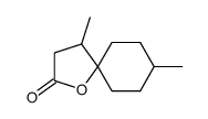 4,8-Dimethyl-1-oxaspiro<4.5>decan-2-one结构式