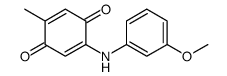 2-(3-methoxyanilino)-5-methylcyclohexa-2,5-diene-1,4-dione Structure