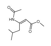 (E)-methyl 3-acetamido-5-methyl-2-hexenoate结构式