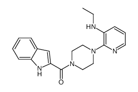 [4-[3-(ethylamino)pyridin-2-yl]piperazin-1-yl]-(1H-indol-2-yl)methanone结构式