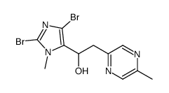 1-(2,5-dibromo-3-methylimidazol-4-yl)-2-(5-methylpyrazin-2-yl)ethanol结构式