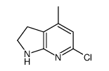 6-chloro-4-methyl-2,3-dihydro-1H-pyrrolo[2,3-b]pyridine Structure