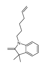 1-hex-5-enyl-3,3-dimethyl-2-methylideneindole结构式
