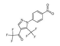 4-trifluoroacetyl-5-trifluoromethyl-1-(p-nitrophenyl)pyrazole结构式