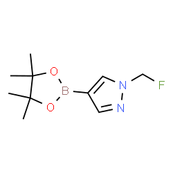 1-(fluoromethyl)-4-(tetramethyl-1,3,2-dioxaborolan-2-yl)-1H-pyrazole结构式