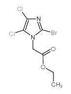 2-(2-溴-4,5-二氯-1H-咪唑-1-基)乙酸乙酯结构式