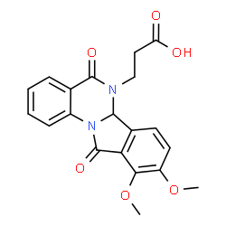 3-(9,10-dimethoxy-5,11-dioxoisoindolo[2,1-a]quinazolin-6(5H,6aH,11H)-yl)propanoic acid结构式