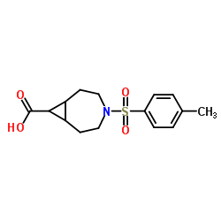 4-甲苯磺酰基-4-氮杂双环[5.1.0]辛烷-8-羧酸结构式