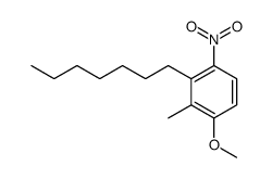 3-heptyl-2-methyl-4-nitroanisole Structure