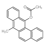 Benz[a]anthracen-12-ol, 7-methyl-, acetate Structure