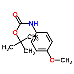 (4-甲氧基苯基)氨基甲酸叔丁酯结构式