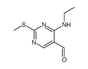 4-乙胺基-2-甲硫基-5-醛基嘧啶结构式