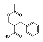 Benzenepropanoic acid,-alpha--[(acetyloxy)methyl]- (9CI) Structure