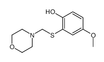 4-methoxy-2-(morpholin-4-ylmethylsulfanyl)phenol Structure