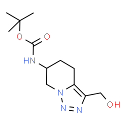 (3-(羟基甲基)-4,5,6,7-四氢-[1,2,3]三唑并[1,5-a]吡啶-6-基)氨基甲酸叔丁酯结构式