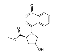 4-hydroxy-1-(2-nitrobenzoyl)pyrrolidine-2-carboxylic acid methyl ester Structure