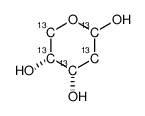 2-deoxy-d-[ul-13c5]erythro-pentose结构式
