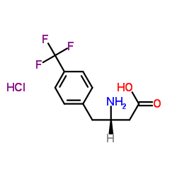 (S)-3-氨基-4-(4-三氟甲基苯基)丁酸盐酸盐结构式