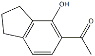 1-(4-羟基-2,3-二氢-1H-茚-5-基)乙酮结构式