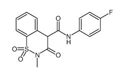 N-(4-Fluorophenyl)-2-methyl-3-oxo-3,4-dihydro-2H-1,2-benzothiazin e-4-carboxamide 1,1-dioxide Structure