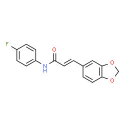 3-(1,3-BENZODIOXOL-5-YL)-N-(4-FLUOROPHENYL)ACRYLAMIDE Structure