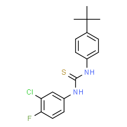 N-[4-(TERT-BUTYL)PHENYL]-N'-(3-CHLORO-4-FLUOROPHENYL)THIOUREA Structure